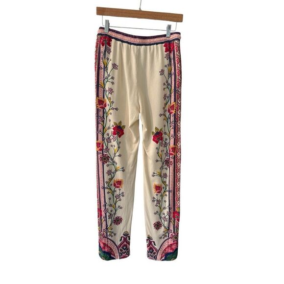 Hale Bob Cream and Red Pants with Floral design - Picture 3 of 3